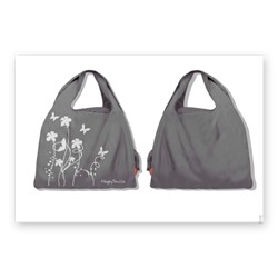 Эко-сумка (бабочки) Цвет серый